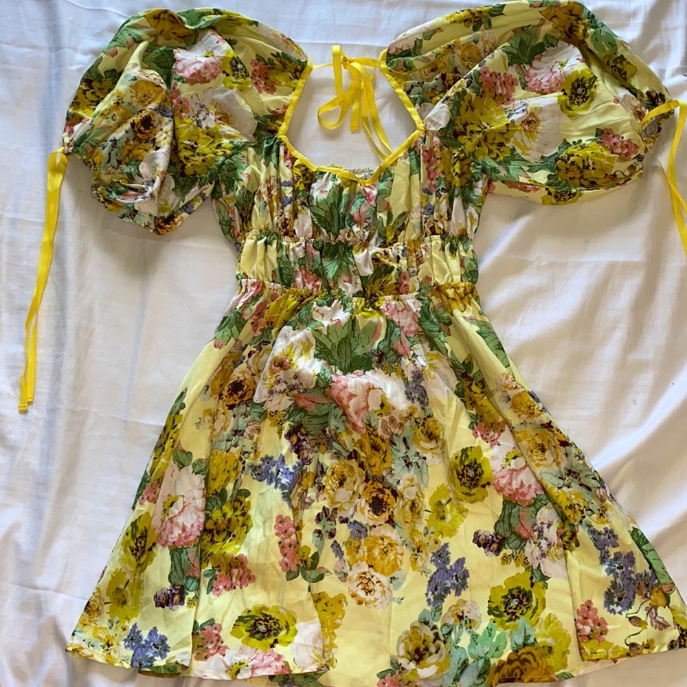 Summery print mini dress